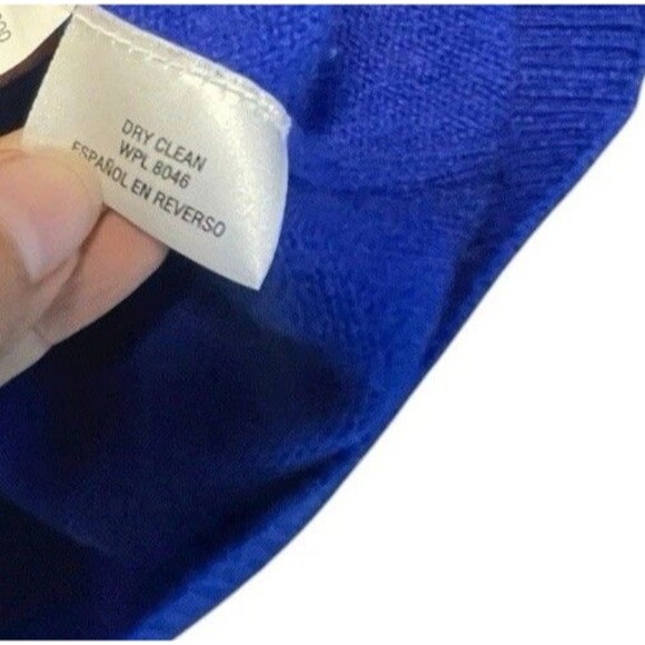 Charter Club Sweater Womens Medium Blue Cashmere crewneck Pullover Soft Luxury - Picture 9 of 9